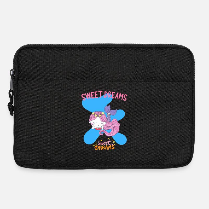 Whimsical Mermaid Sleeping Dreamer Design - Laptop bag 13" - black