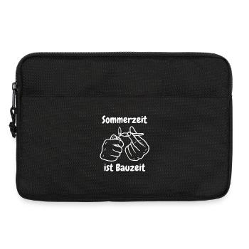 Sommerzeit ist Bauzeit - Laptoptasche 13" - Schwarz - Vorne
