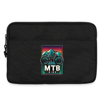 Mountain Bike MTB Ride Vintage Style - Laptop bag 13" - black - Front