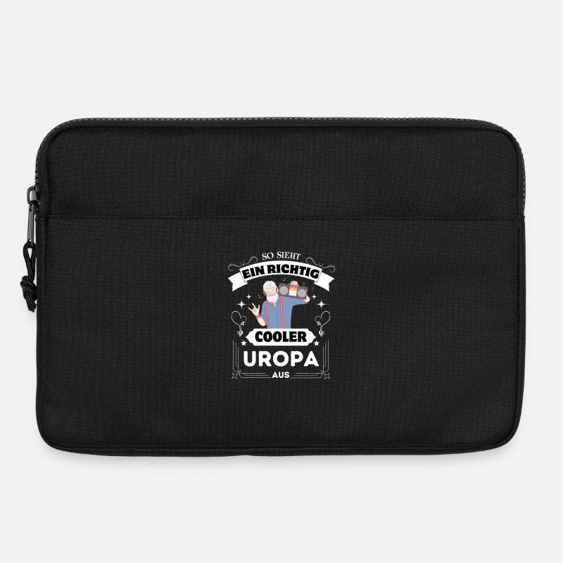 Spruch Shirt, So sieht ein richtig cooler Uropa - Laptoptasche 13" - Schwarz
