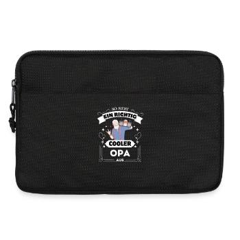 Spruch Shirt,So sieht ein richtig cooler Opa - Laptoptasche 13" - Schwarz - Vorne