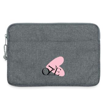Typographie abstraite du cœur NE - Sacoche pour ordinateur portable 13 pouces - gris chiné - Devant