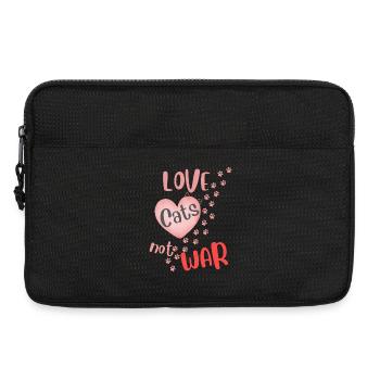 Aime les chats, pas la guerre, - Sacoche pour ordinateur portable 13 pouces - noir - Devant