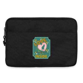 Love Inside My Cat Heart Design - Laptop bag 13" - black - Front