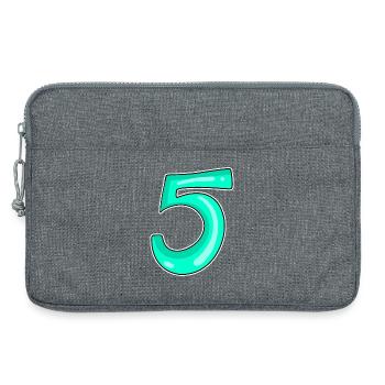 5 Motif de numéro de numéro - Sacoche pour ordinateur portable 13 pouces - gris chiné - Devant