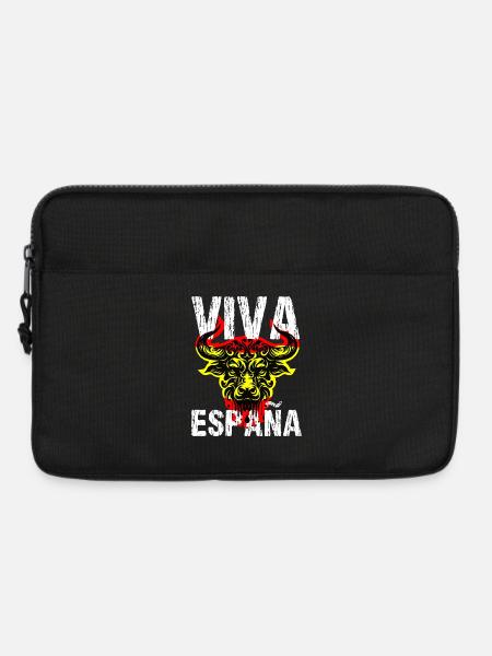 Viva Espana Lang lebe Spanien Torro Fan Design - Laptoptasche 13" - Schwarz