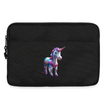Rainbow Mane Unicorn Tee - Laptop bag 13" - black - Front