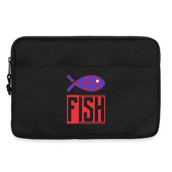 FISH. HUMOUR. POISSON. SARDINE. POISSON D'AVRIL - Sacoche pour ordinateur portable 13 pouces - noir - Devant