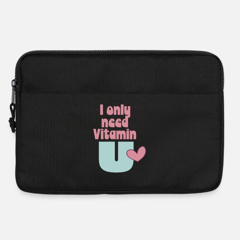 I only need Vitamin U - Laptoptasche 13" - Schwarz