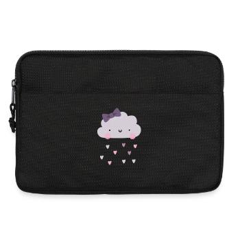 Nuage d’amour - Coeurs - Pluie - Sacoche pour ordinateur portable 13 pouces - noir - Devant