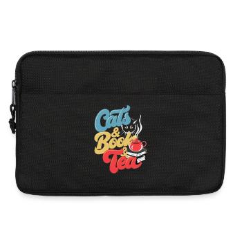 Chat et thé Imprimer - Sacoche pour ordinateur portable 13 pouces - noir - Devant