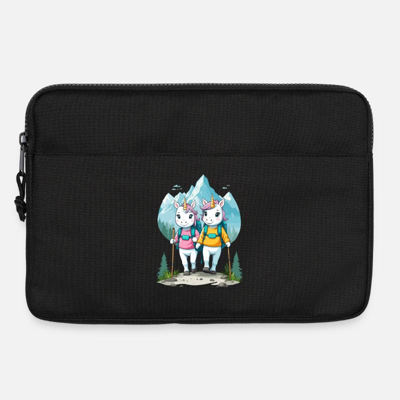 Wanderer Einhörner - Laptoptasche 13" - Schwarz