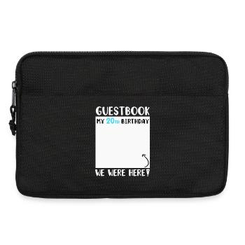 20. Geburtstag - Laptoptasche 13" - Schwarz - Vorne