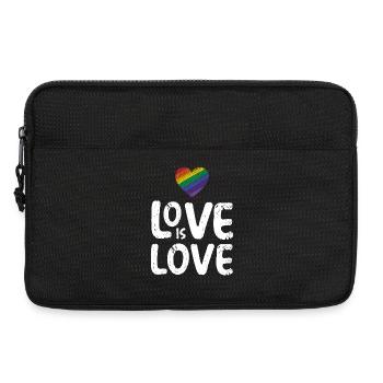LGBTQ Pride Month - Love is Love - Laptop bag 13" - black - Front