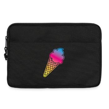 Ice Cream Frame Gradient Colorful Summer Ice Cream Cone Ice - Laptop bag 13" - black - Front