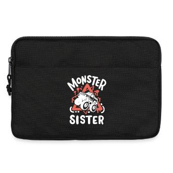 Monstertruck-Schwester - Laptoptasche 13" - Schwarz - Vorne