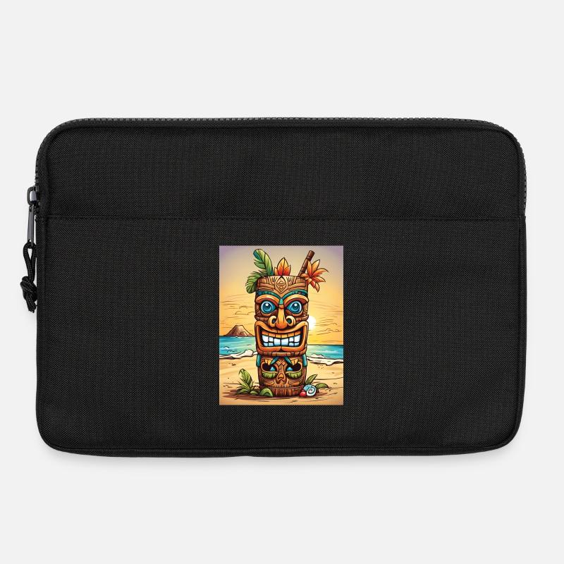Tiki Statue - Laptoptasche 13" - Schwarz