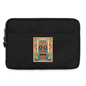 Masque Tiki coloré - Sacoche pour ordinateur portable 13 pouces - noir - Devant
