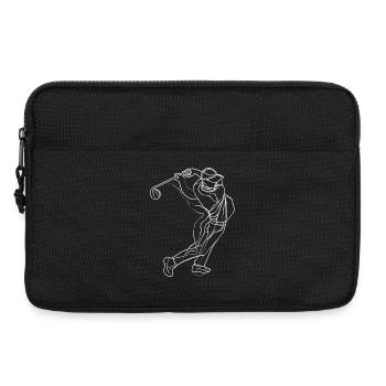 Golfer Skizze - Laptoptasche 13" - Schwarz - Vorne