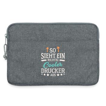 So sieht ein richtig cooler Drucker aus Druckerei - Laptoptasche 13" - Grau meliert - Vorne
