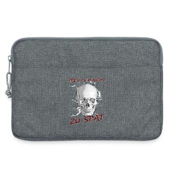 Freu Dich nicht zu spät - Laptoptasche 13" - Grau meliert - Vorne