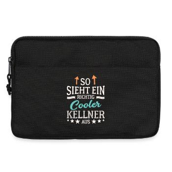 So sieht ein richtig cooler Kellner aus Bedienung - Laptoptasche 13" - Schwarz - Vorne