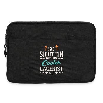So sieht ein richtig cooler Lagerist aus - Laptoptasche 13" - Schwarz - Vorne