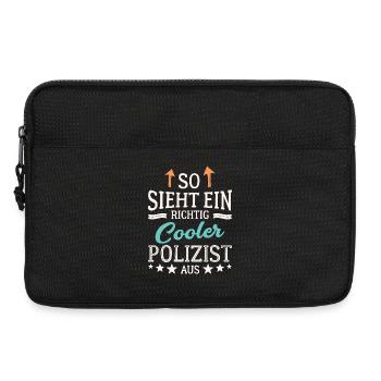 So sieht ein richtig cooler Polizist aus - Laptoptasche 13" - Schwarz - Vorne