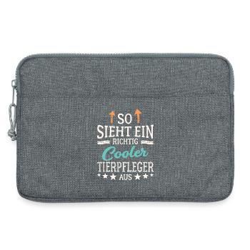 So sieht ein richtig cooler Tierpfleger aus - Laptoptasche 13" - Grau meliert - Vorne
