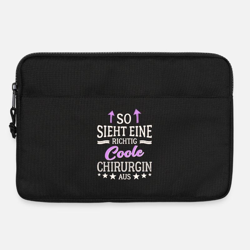 So sieht eine coole Chirurgin aus Medizinerin - Laptoptasche 13" - Schwarz