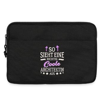 So sieht eine richtig coole Architektin aus - Laptoptasche 13" - Schwarz - Vorne