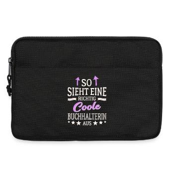 So sieht eine richtig coole Buchhalterin aus - Laptoptasche 13" - Schwarz - Vorne