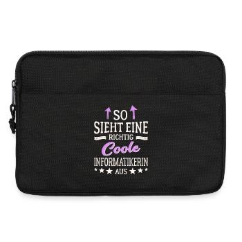 So sieht eine richtig coole Informatikerin aus - Laptoptasche 13" - Schwarz - Vorne
