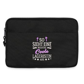 So sieht eine richtig coole Lageristin aus - Laptoptasche 13" - Schwarz - Vorne