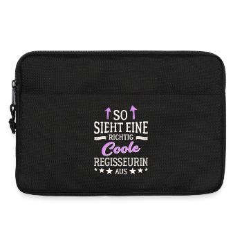 So sieht eine richtig coole Regisseurin aus - Laptoptasche 13" - Schwarz - Vorne
