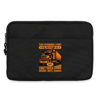 Camionneur Fou et Épouse Passionnée - Sacoche pour ordinateur portable 13 pouces - noir - Devant