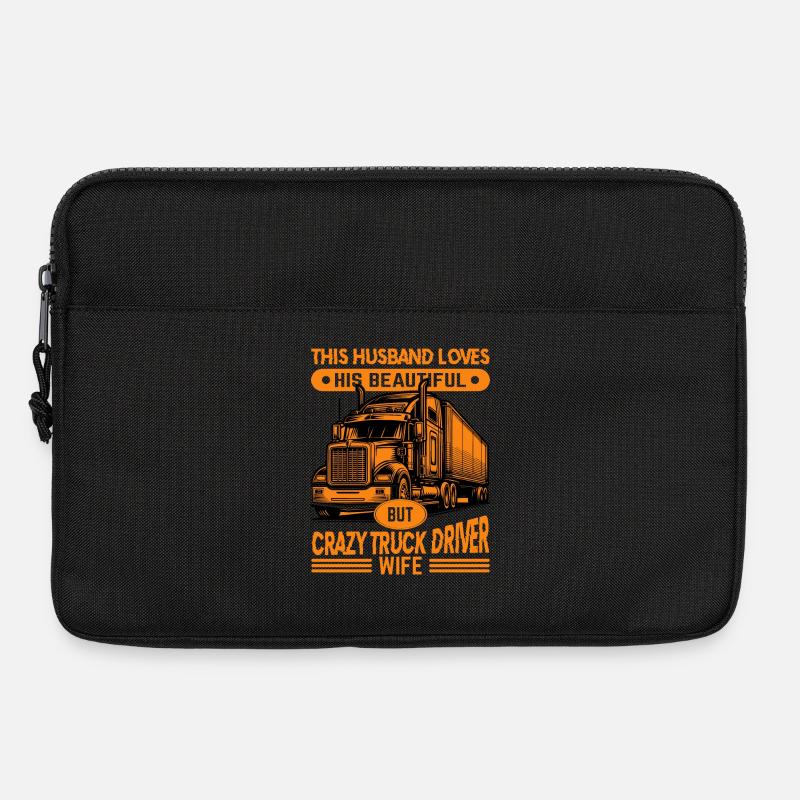 Verrückter Trucker und leidenschaftliche Ehefrau - Laptoptasche 13" - Schwarz