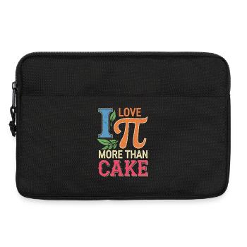 I Love Pi More Than Cake - Laptop bag 13" - black - Front