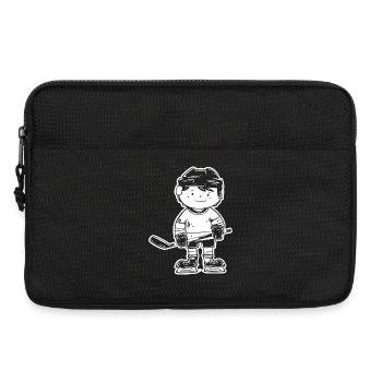 Cartoon Eishockeyspieler - Laptoptasche 13" - Schwarz - Vorne