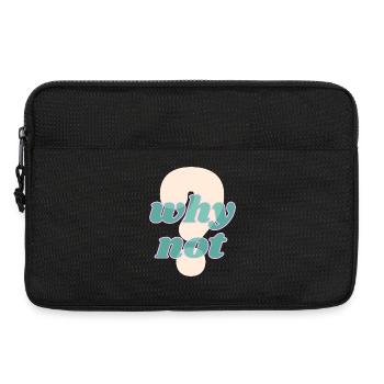 Why Not Statement Design - Laptop bag 13" - black - Front