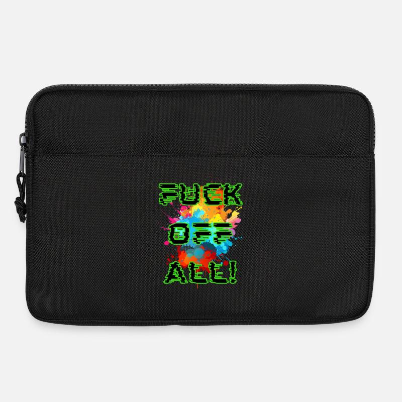 Explosion de couleurs punk - Sacoche pour ordinateur portable 13 pouces - noir