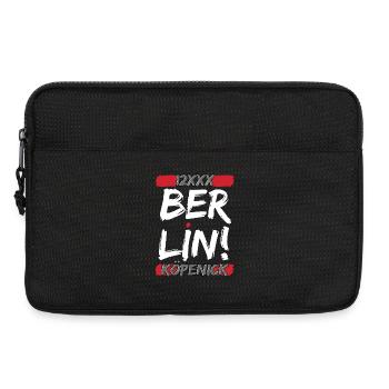 Berlin 12XXX – Stolzes Köpenick Bezirks-Design - Laptoptasche 13" - Schwarz - Vorne