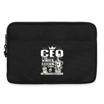 CEO von Windeln Flaschen Eltern Humor Design - Laptoptasche 13" - Schwarz - Vorne