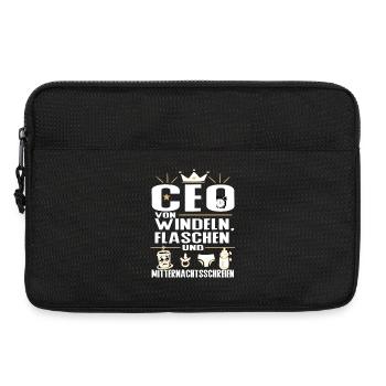 CEO von Windeln Flaschen Eltern Humor Design - Laptoptasche 13" - Schwarz - Vorne