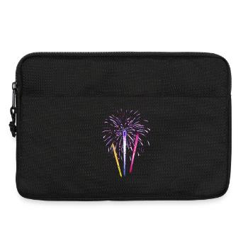 Feux d’artifice colorés – explosion de couleurs pour le réveillon du Nouvel An - Sacoche pour ordinateur portable 13 pouces - noir - Devant