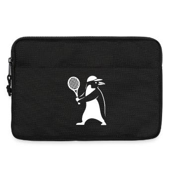 Minimaliste Pingouin Tennis Joueur de revers - Sacoche pour ordinateur portable 13 pouces - noir - Devant