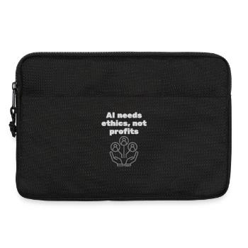 AI Needs Ethics Not Profits - Statement Fashion - Laptop bag 13" - black - Front