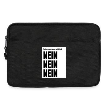 Egal_was_du_sagen_moechtest - Laptoptasche 13" - Schwarz - Vorne