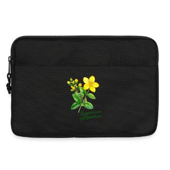 Hypericum perforatum - botanische Illustration - Laptoptasche 13" - Schwarz - Vorne