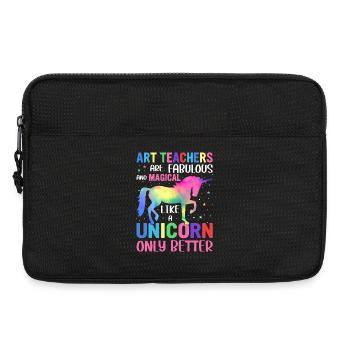 Bunte Einhorn-Kunst, die Lehrer lieben - Laptoptasche 13" - Schwarz - Vorne